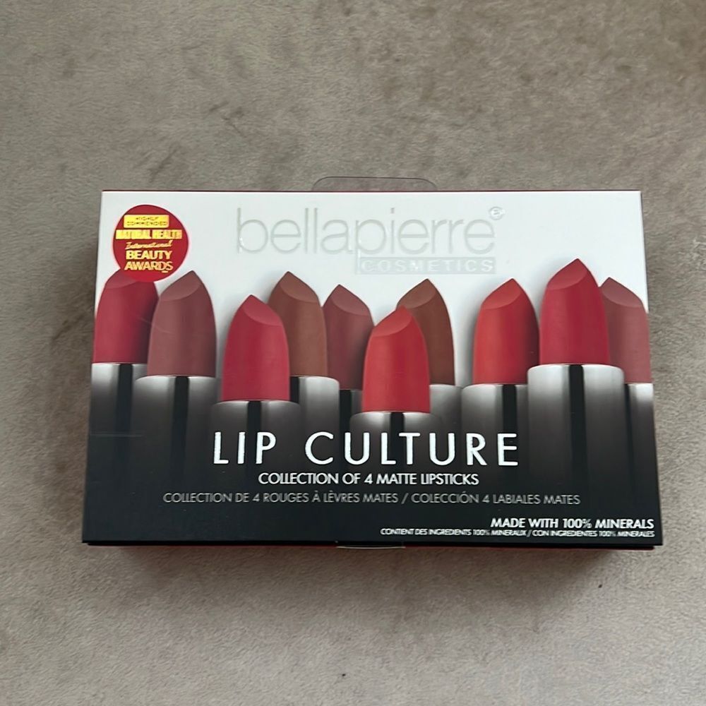 New! Sealed! Bellapierre Lip Culture 4 Matte Lipsticks